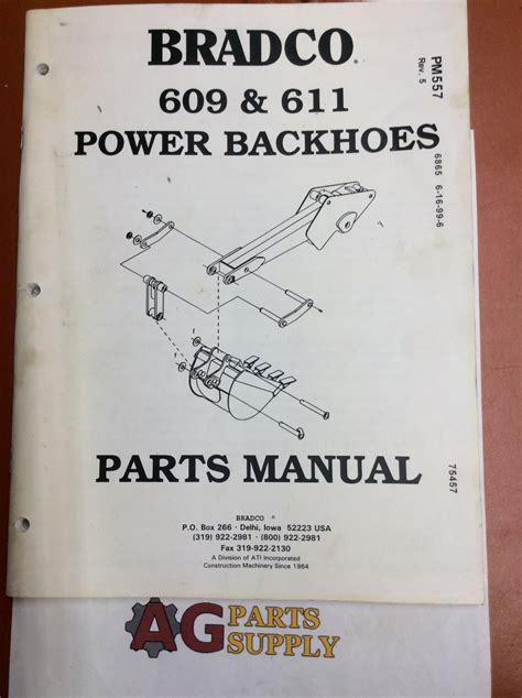 bradco backhoe parts manual